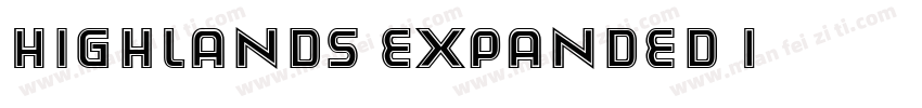 Highlands Expanded I字体转换